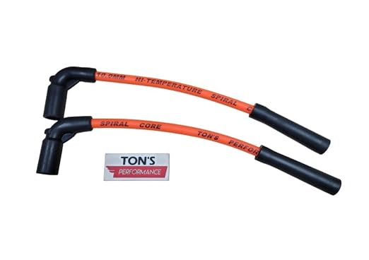Ton's Performance Orange Spark Plug Wires — 10 mm Coil Relocation