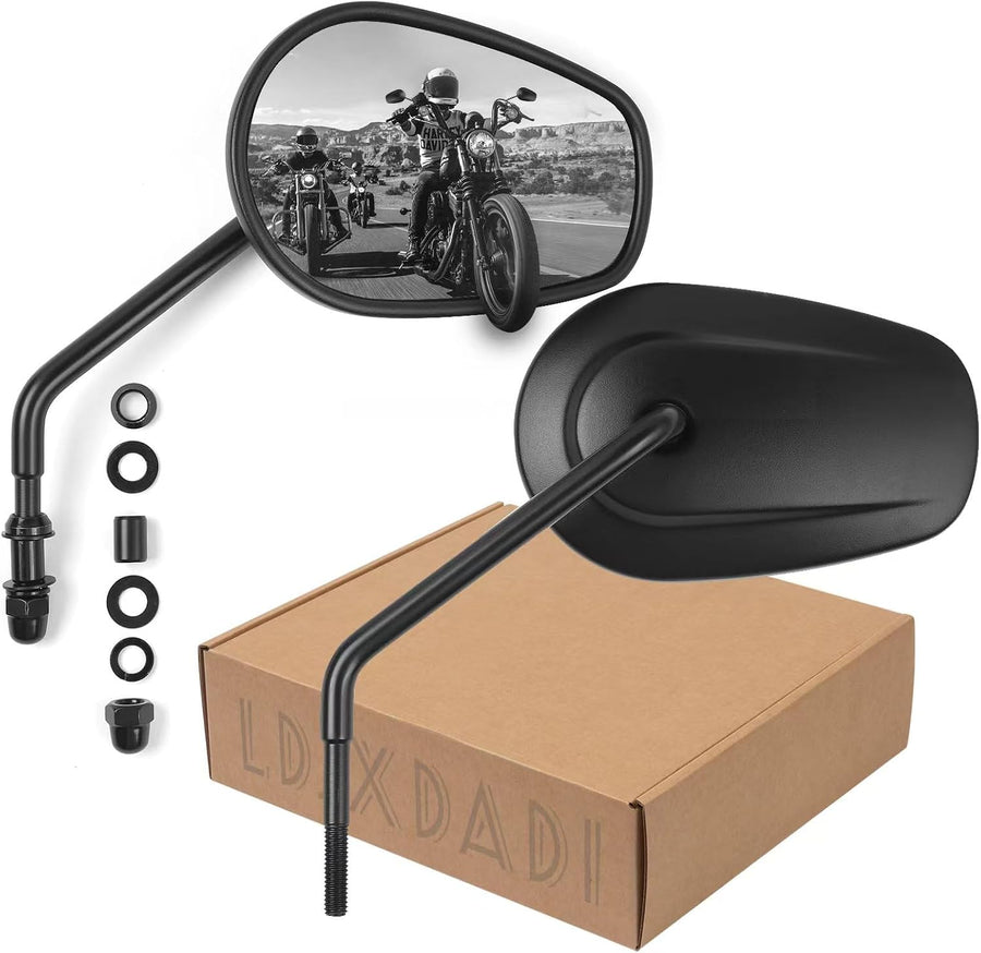 LDJXDADI Black Motorcycle Mirrors — LD-023