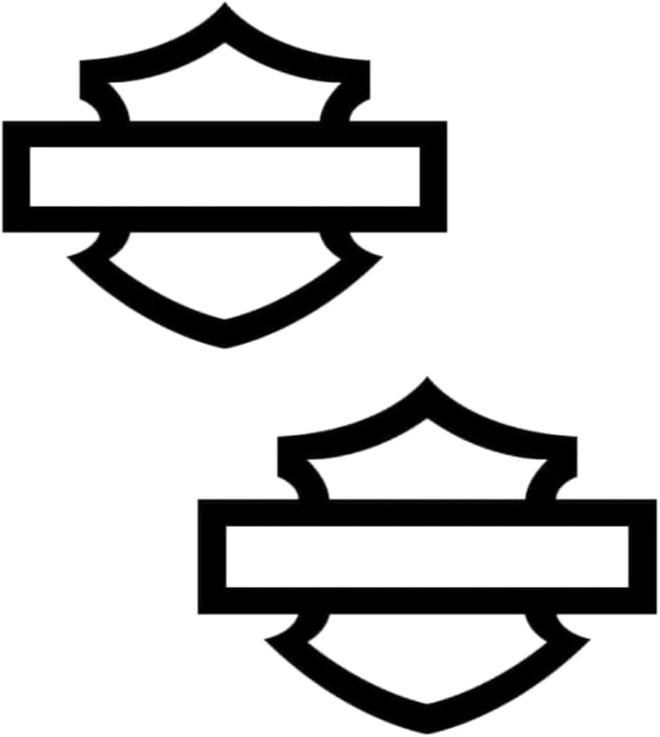 Motorcycle Bar and Shield Design #2 Vinyl Decal Sticker Car HD Moto Club Biker 5"x 4" (Black)