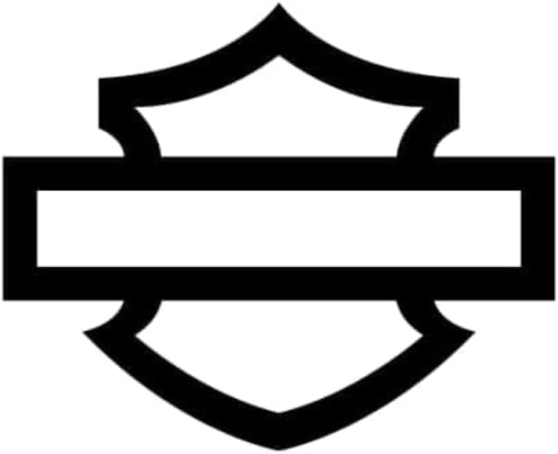 Motorcycle Bar and Shield Design #2 Vinyl Decal Sticker Car HD Moto Club Biker 5"x 4" (Black)