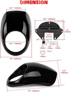 Amazicha Gloss Black Headlight Fairing & Bracket