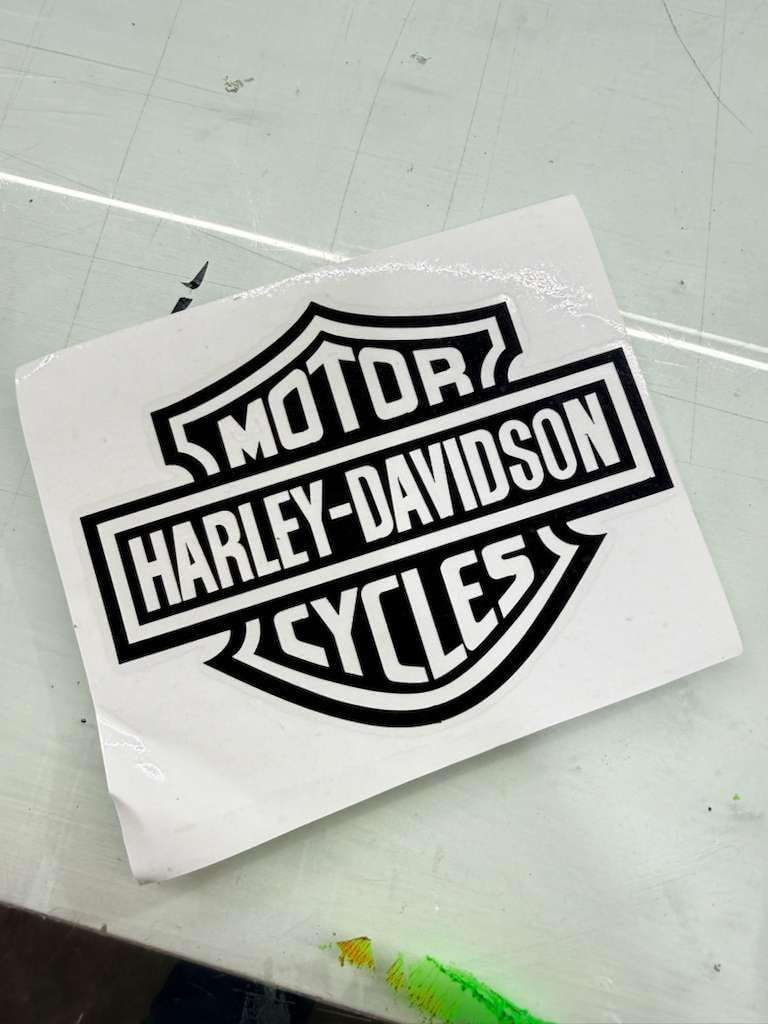 Piece of Vinil Motorcycle Bar and Shield Sticker car Moto Club Biker 4.5"x3.5", HD, Tank Decals & Harley Decal