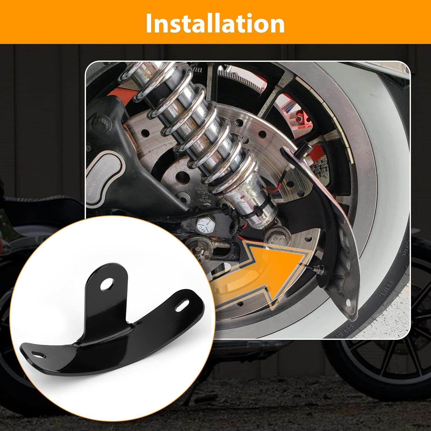 Rear License Plate Tag Mount Bracket Side Support Holder Curved for Harley Davidson Sportster 48 72 Iron 883 1200 Nightster Roadster 1993-Up