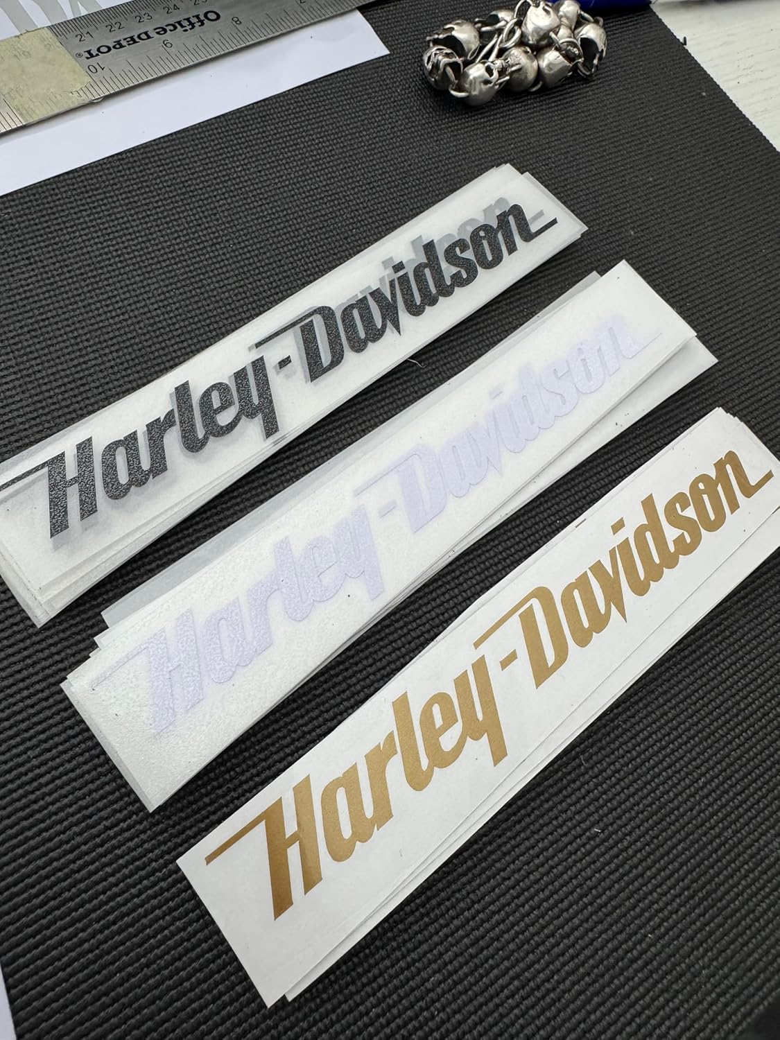 Motorcycle hd logo Design #1 Vinyl Decal Sticker Car Harley Moto Club Biker 7"x1