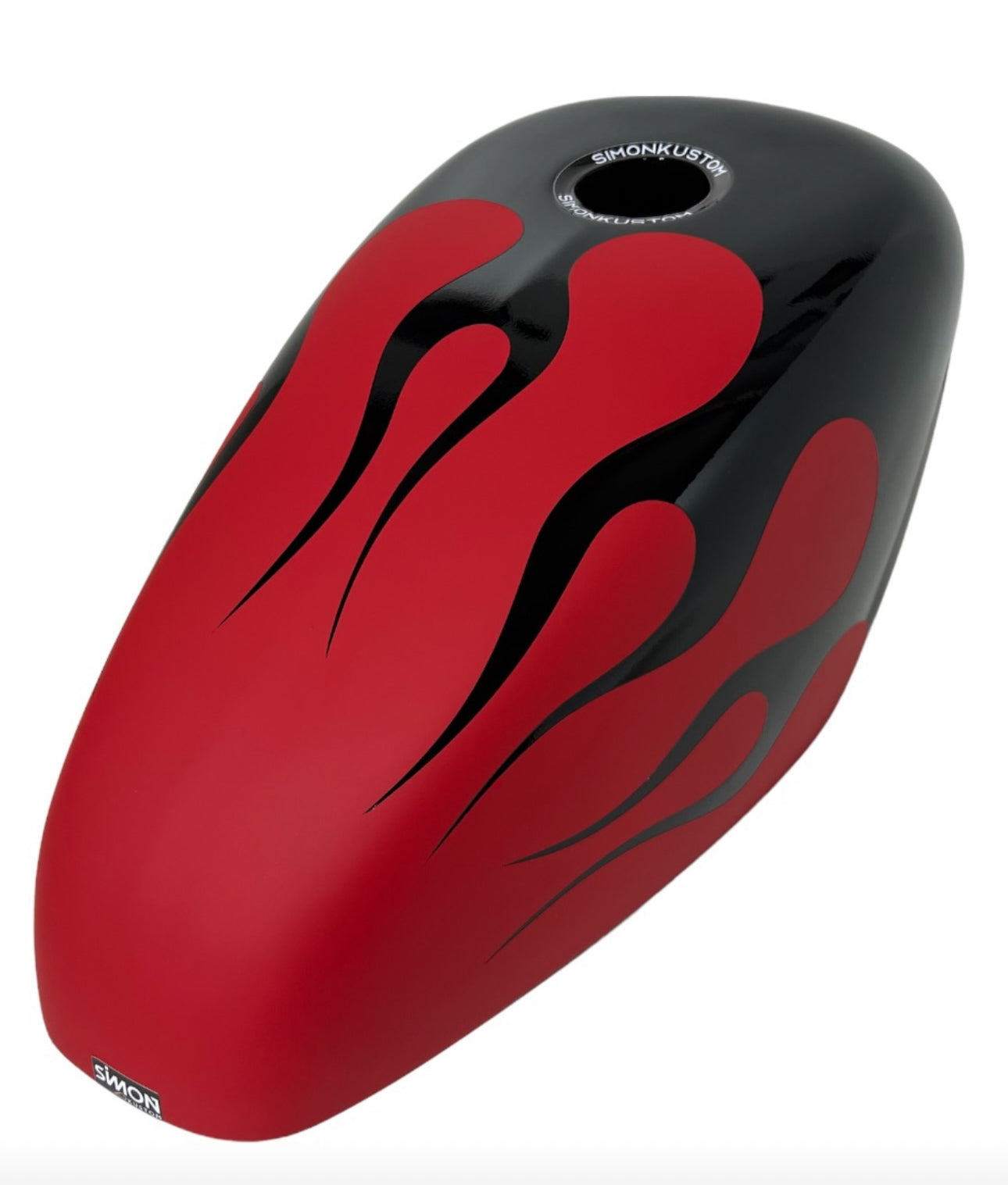 Matte Red / Glossy Flames - Fortyeight