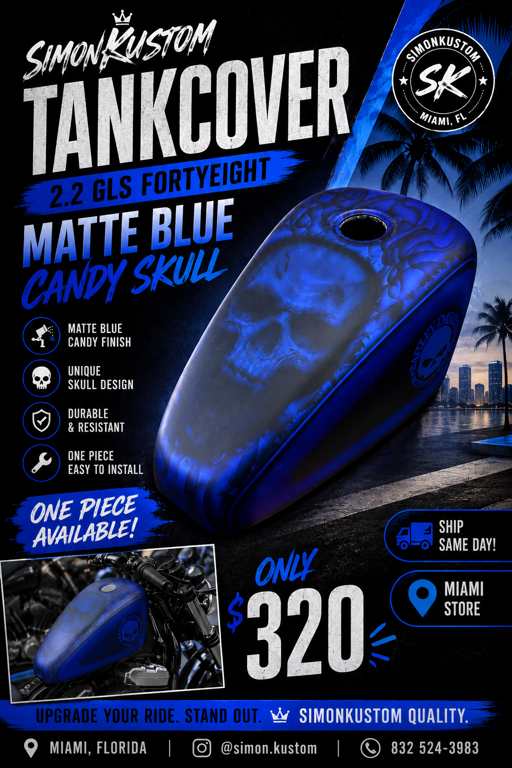 Matte Blue - Ready to ship - SimonKustom