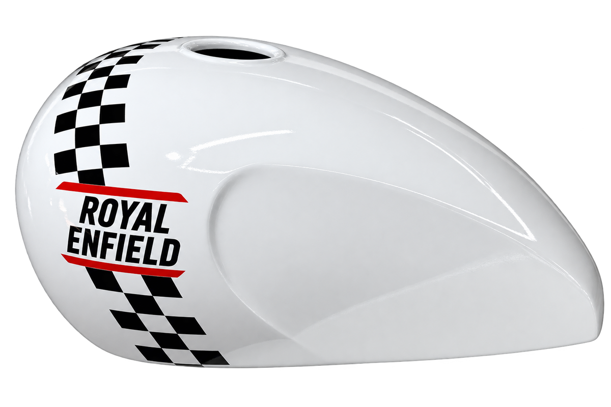 White Racing Tank Cover Premium