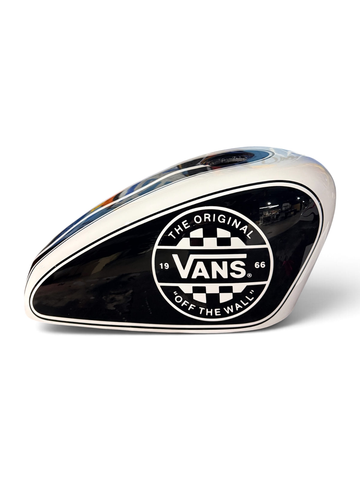 Vans Off The Wall – Black & White Custom Tank Cover | SimonKustom