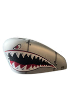 gas tank cover silver matte 48 metal shark simonkustom