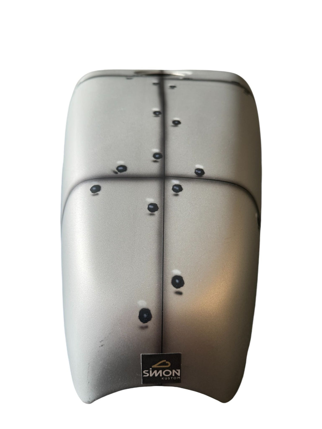 gas tank cover silver matte 48 metal shark simonkustom - SimonKustom