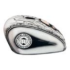 SKULL PHANTOM SILVER — Royal Enfield Tank Cover | SimonKustom
