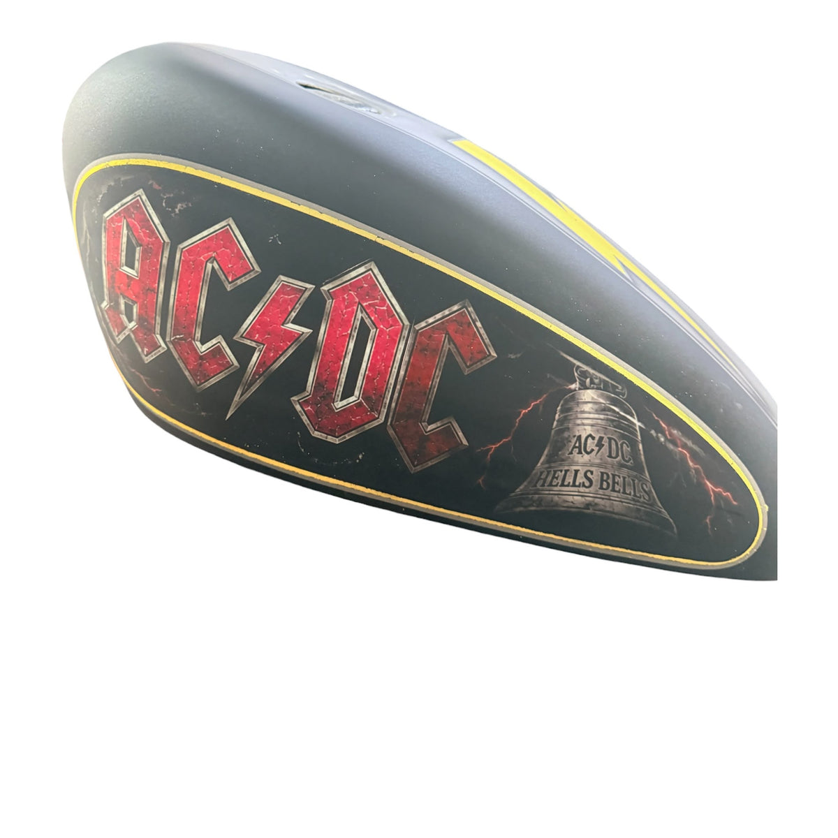 AC/DC Highway to Hell – Gold Leaf Lightning Premium Tank Cover | Harley & Royal Enfield