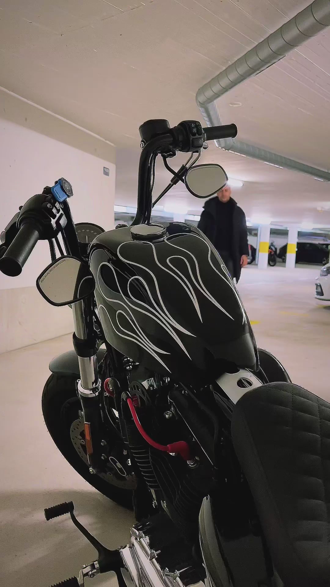 BLACK & WHITE STRIPE FLAMES | SimonKustom