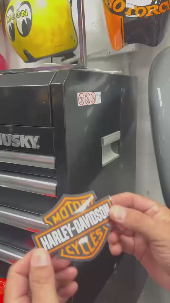 Motorcycle Biker Shield Decal (2 Pack) – Harley Style Tank Sticker – Waterproof UV Vinyl for Bike, Helmet & Car