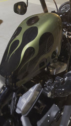 BLACK OLIVE GREEN FLAMES - FortyEight