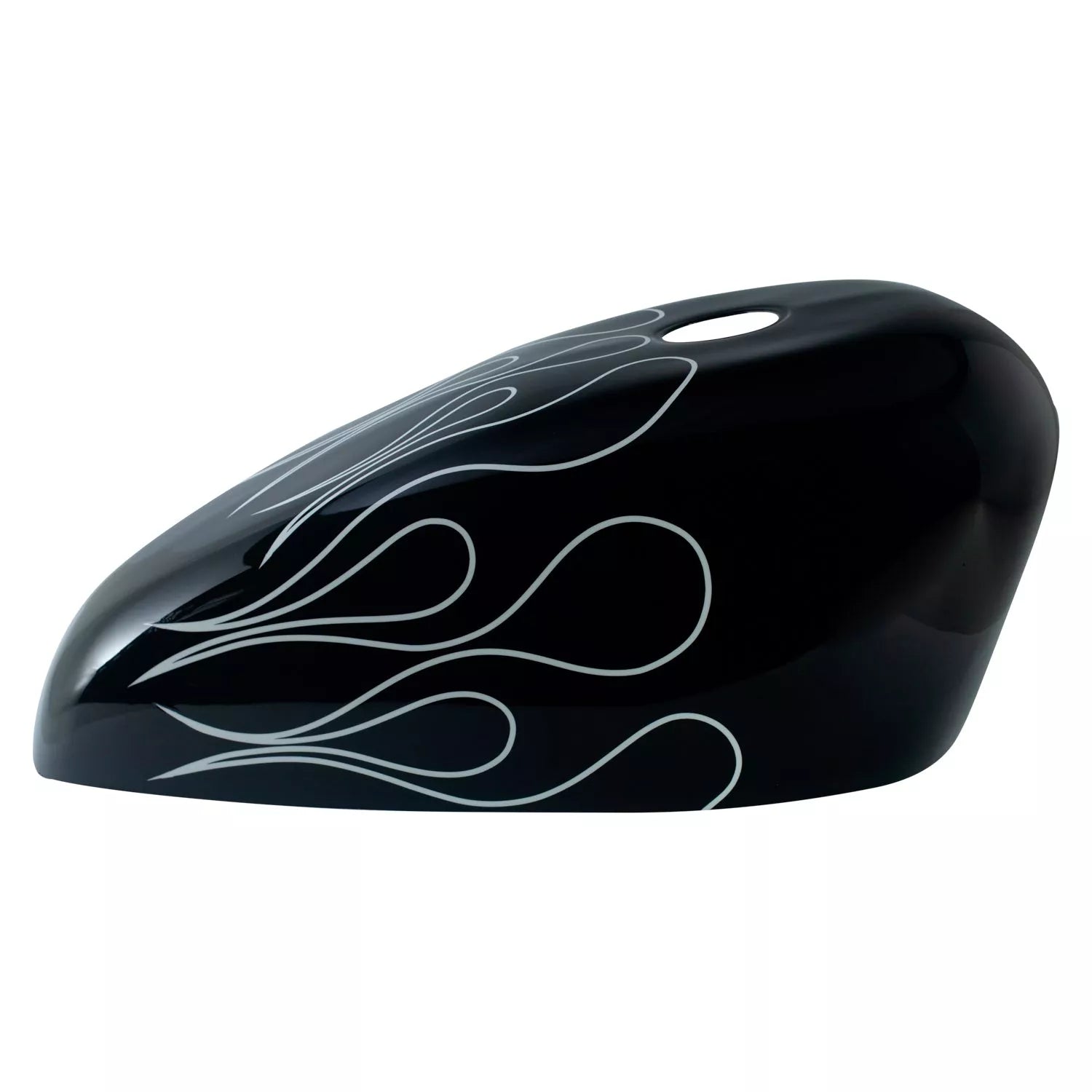 BLACK & WHITE STRIPE FLAMES - Iron - SimonKustom