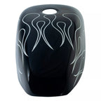 BLACK & WHITE STRIPE FLAMES - Iron - SimonKustom
