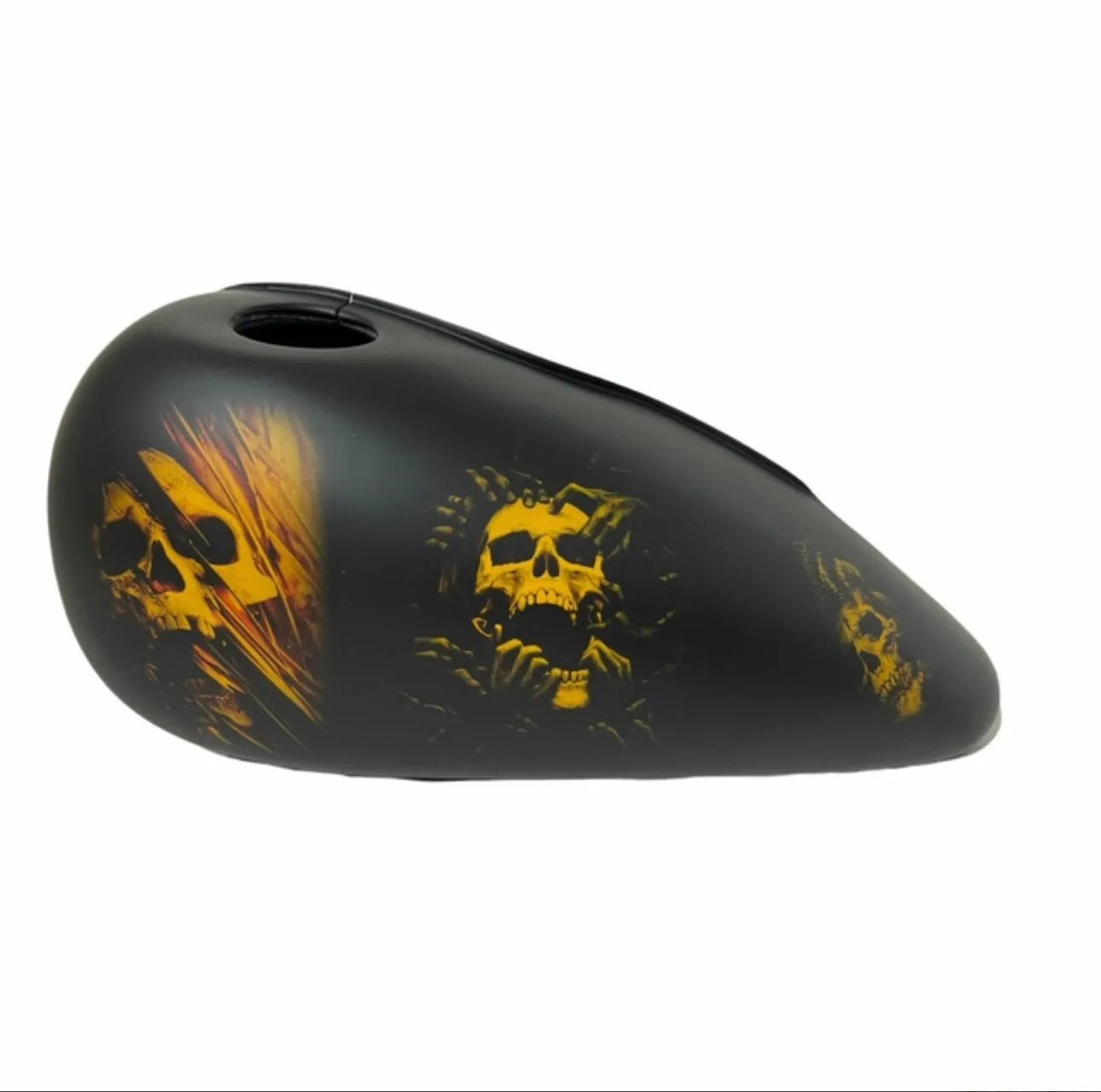 Tour de cou moto Holy Freedom Golden Skull, tête de mort