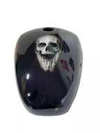 SKULL ORANGE FLAMES - Iron - SimonKustom
