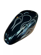 BLACK & WHITE STRIPE FLAMES - Iron - SimonKustom