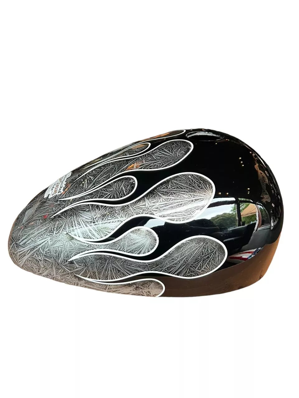 BLACK FLAMES SILVER 3D CRYSTAL - FortyEight - SimonKustom