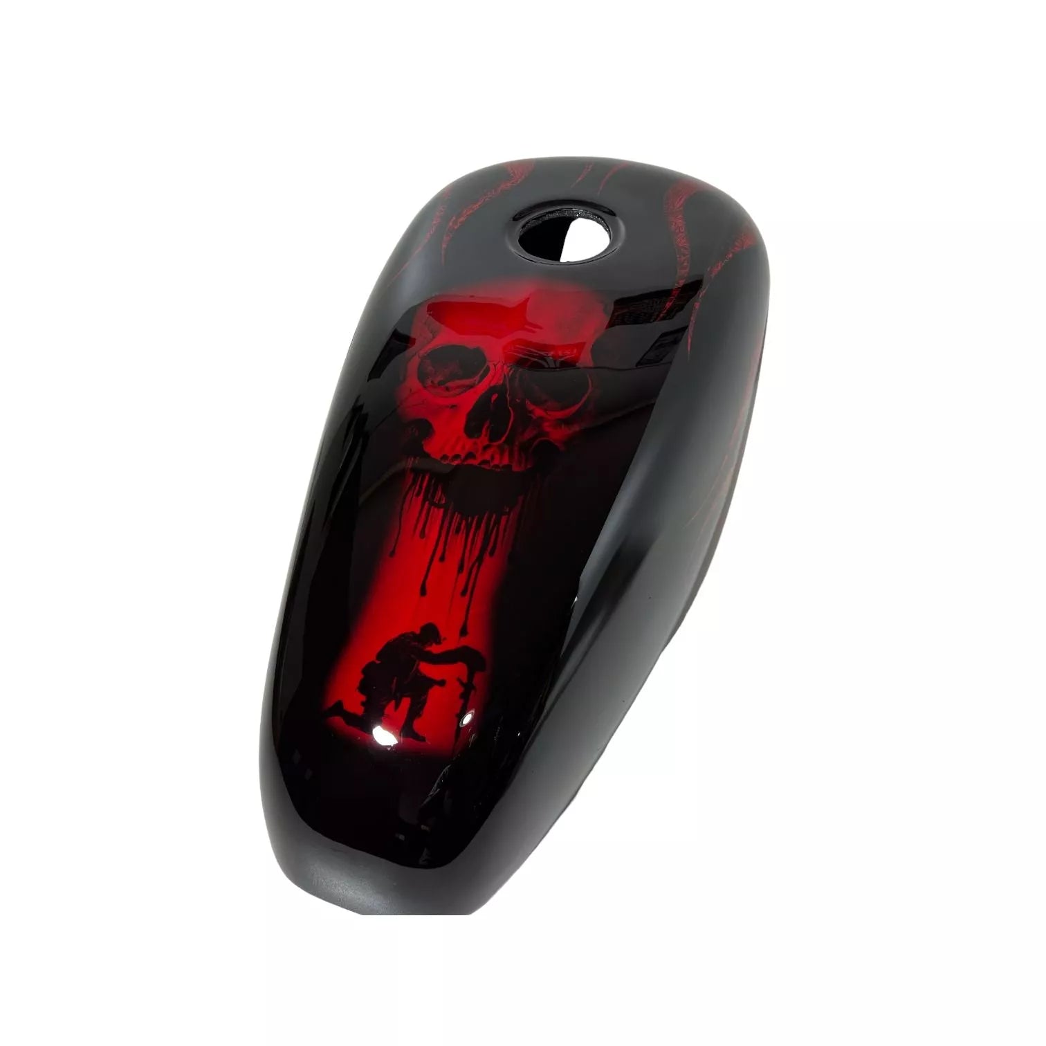 RED CANDY SKULL BRAUUU - Iron - SimonKustom
