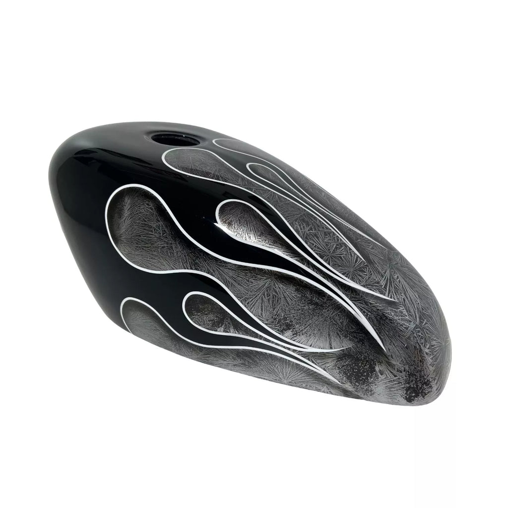 BLACK FLAMES SILVER 3D CRYSTAL - FortyEight - SimonKustom