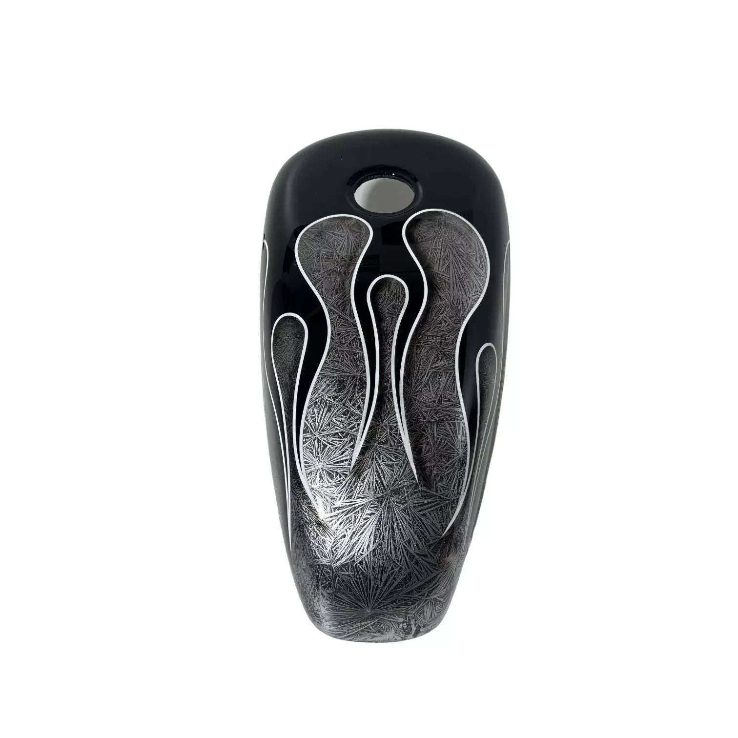 BLACK FLAMES SILVER 3D CRYSTAL - FortyEight - SimonKustom