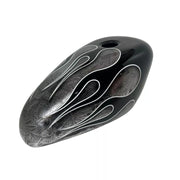 BLACK FLAMES SILVER 3D CRYSTAL