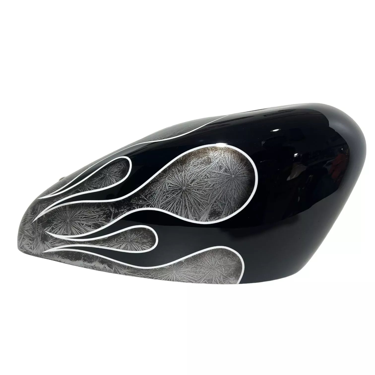 BLACK FLAMES SILVER 3D CRYSTAL - FortyEight - SimonKustom
