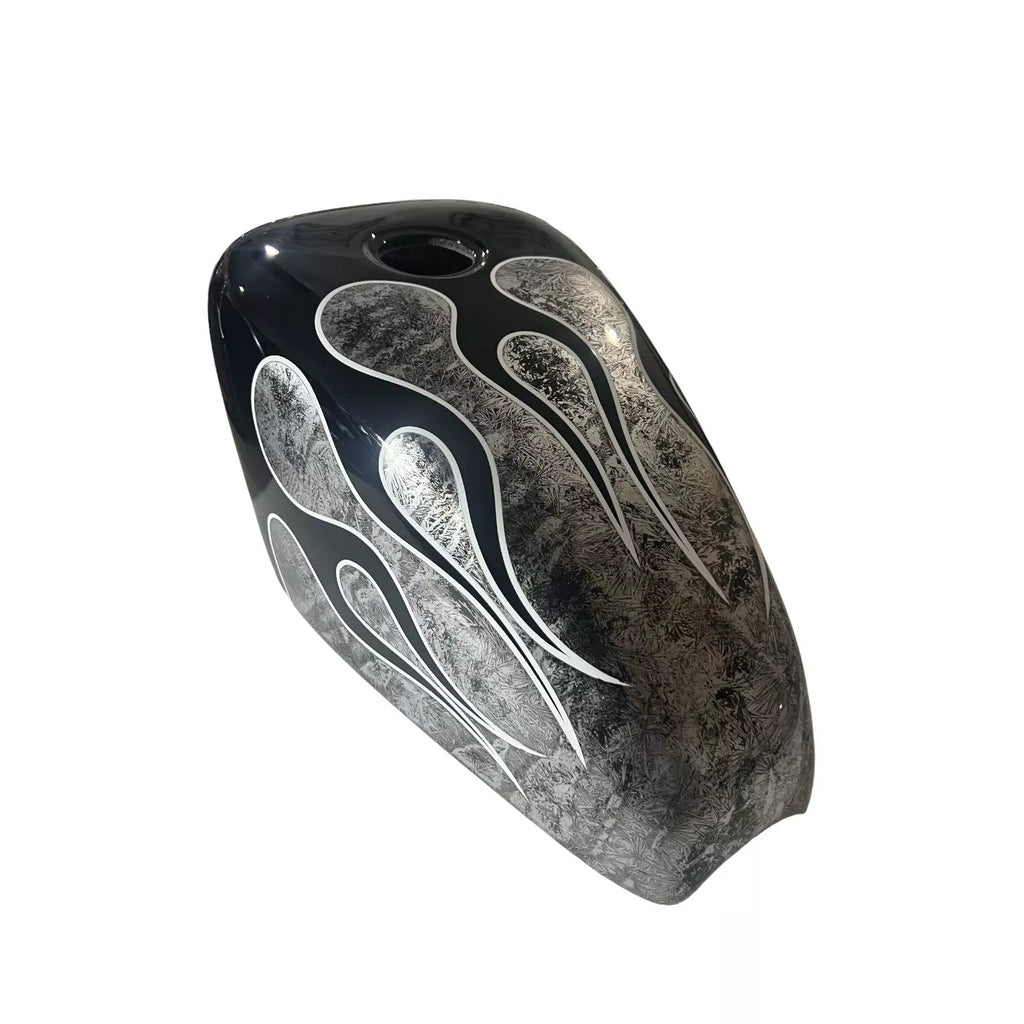 BLACK FLAMES SILVER 3D CRYSTAL - FortyEight - SimonKustom