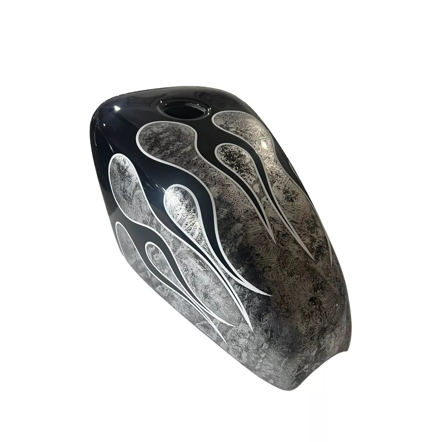 BLACK FLAMES SILVER 3D CRYSTAL - FortyEight - SimonKustom